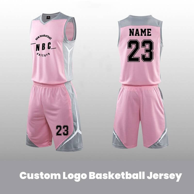 Custom Logo Pink Basketball Jerseys for Girls
