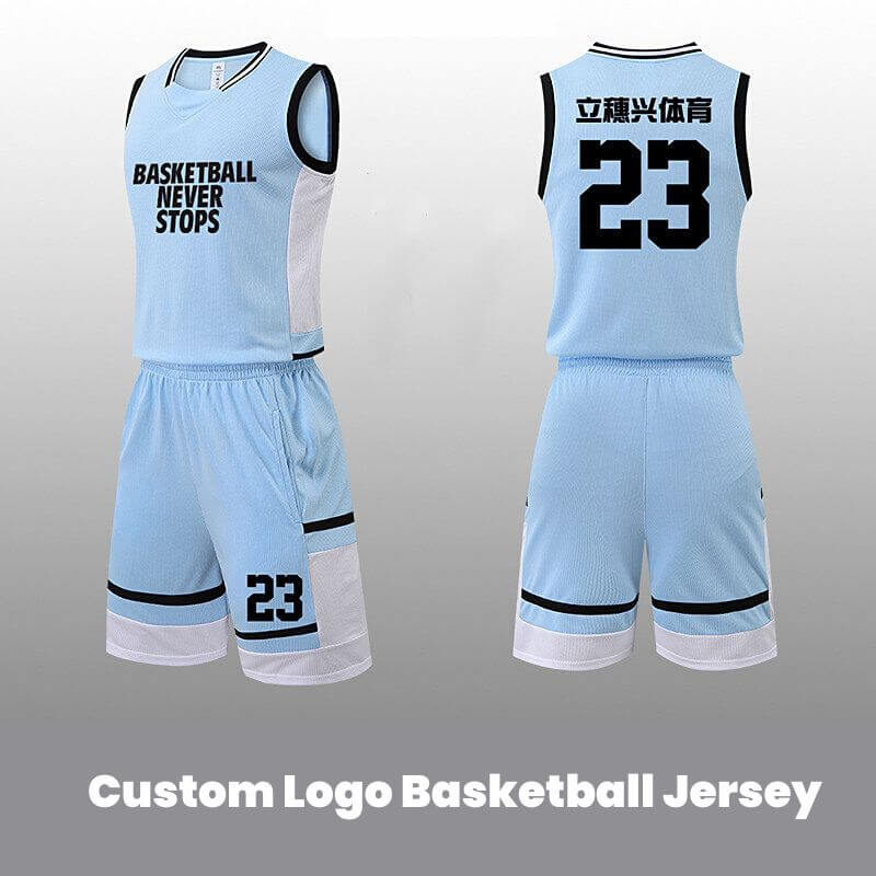 Customized Sky Blue Youth Basketball Jerseys and Uniforms