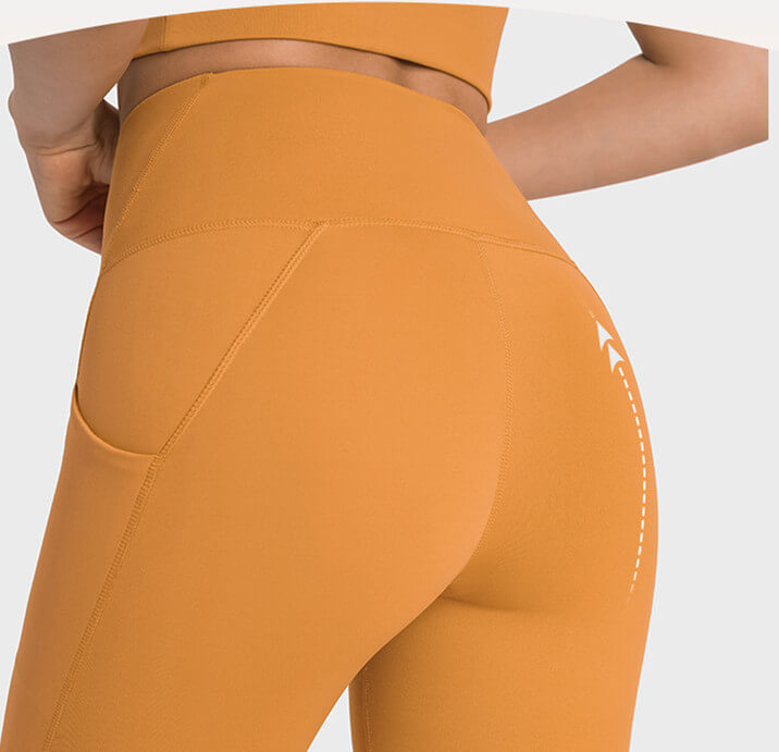 Lycra Antimicrobial Women Leggings with Pockets