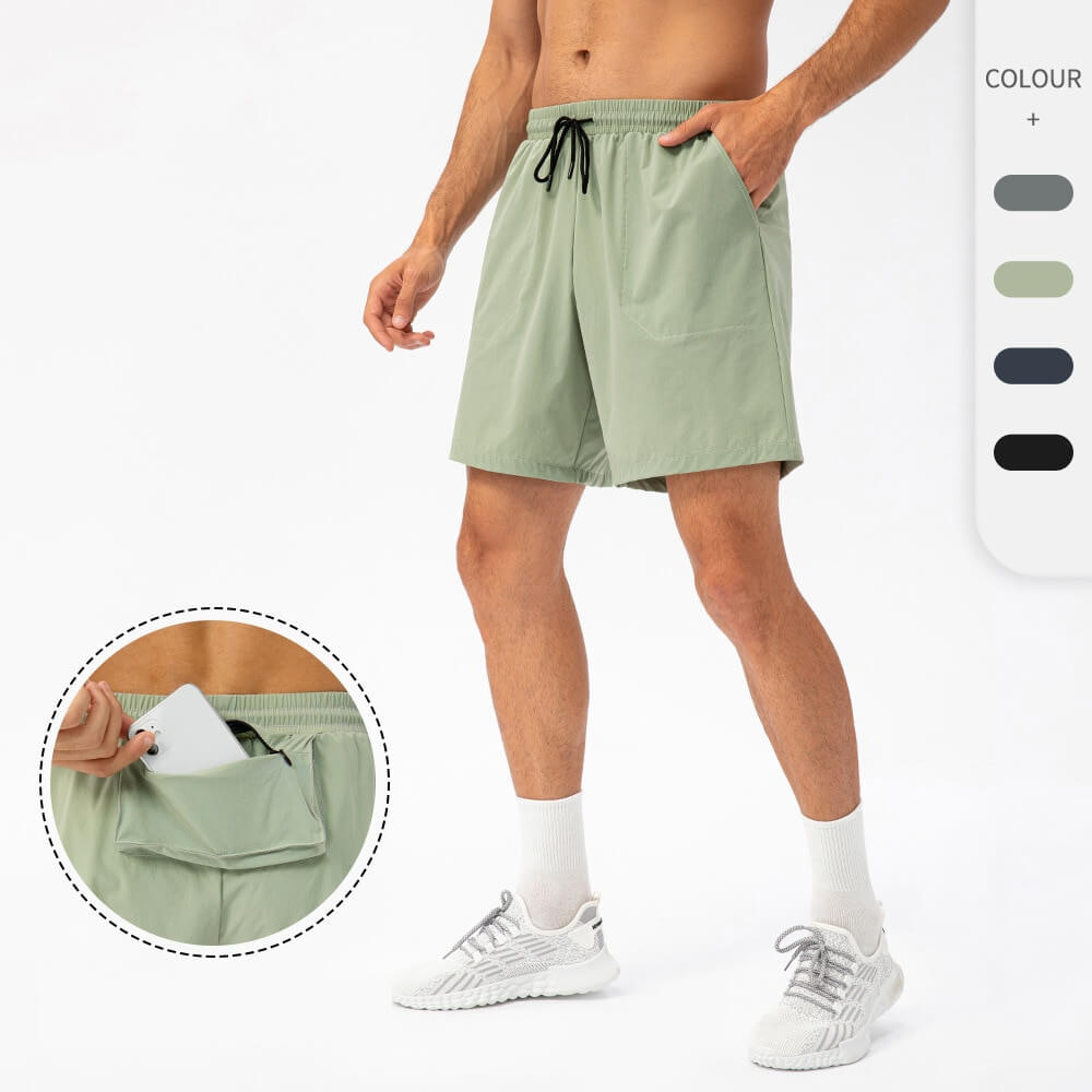 Men Skiny Fabric Quick Dry Fitness Shorts