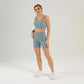 Ribbed Style Seamless Fitness Shorts Set sportfit workout activewear yoga wear wholesale manufacturer