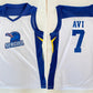 Custom White-Blue Basketball Uniforms and Jerseys