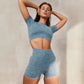 Short T Shirts & Shorts Womens 2pcs Workout Sets Wholesale Activewear